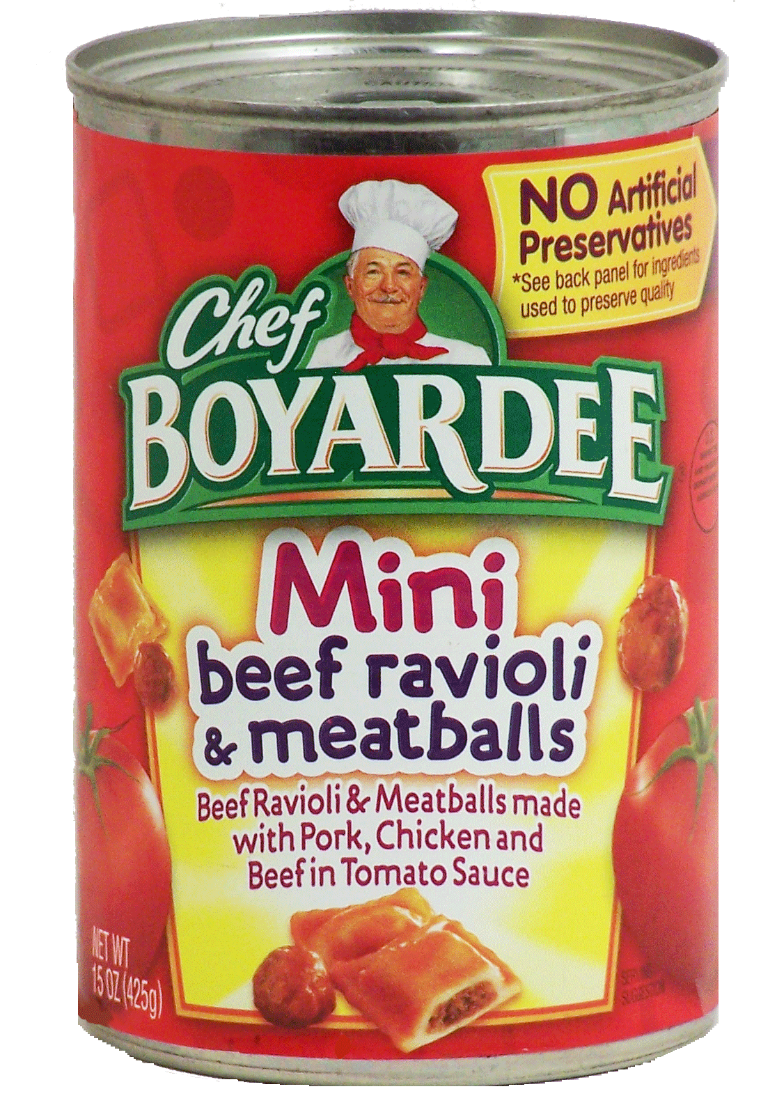 Chef Boyardee Mini beef ravioli & meatballs in tomato sauce Full-Size Picture